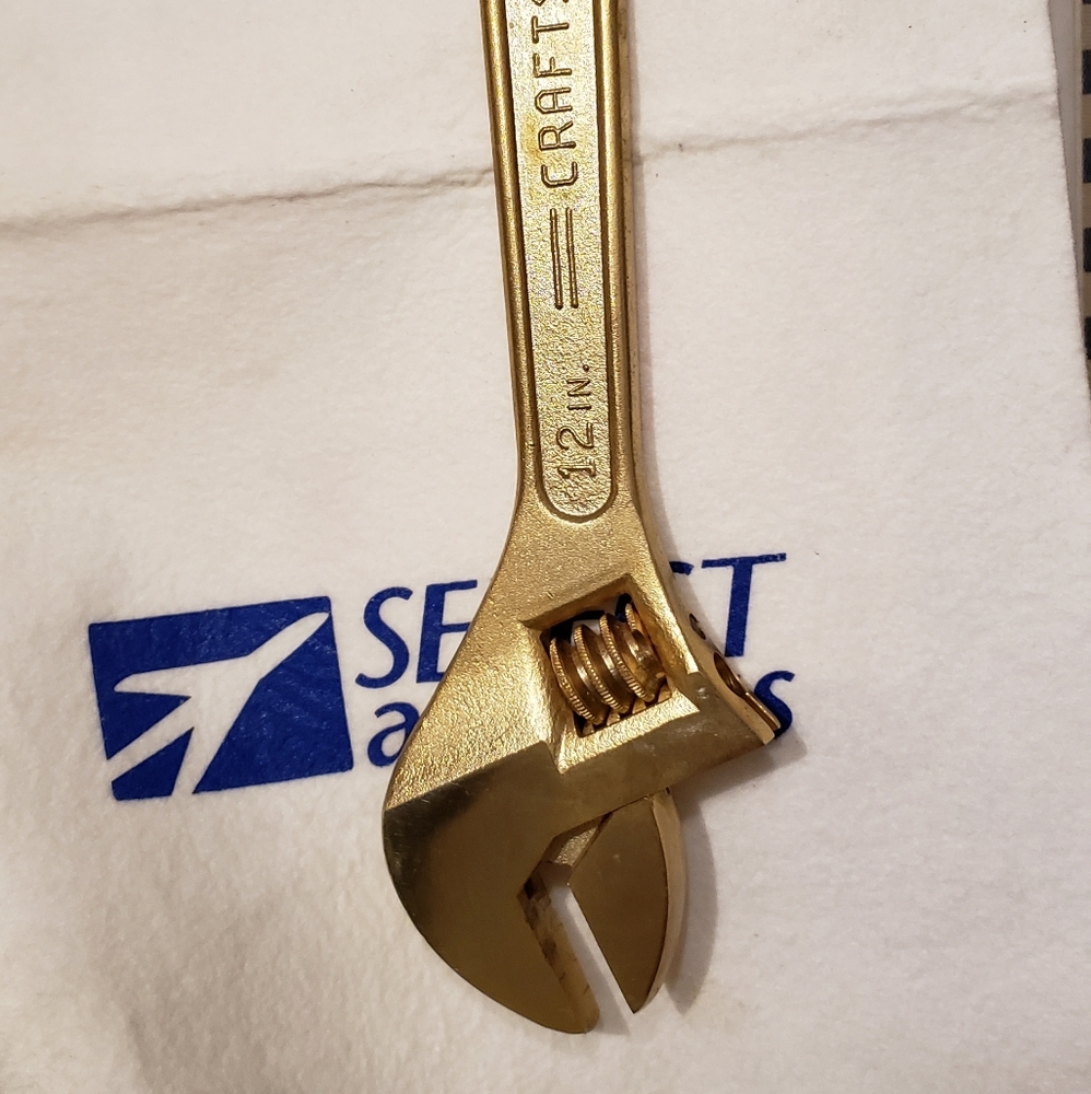Gold plated wrench